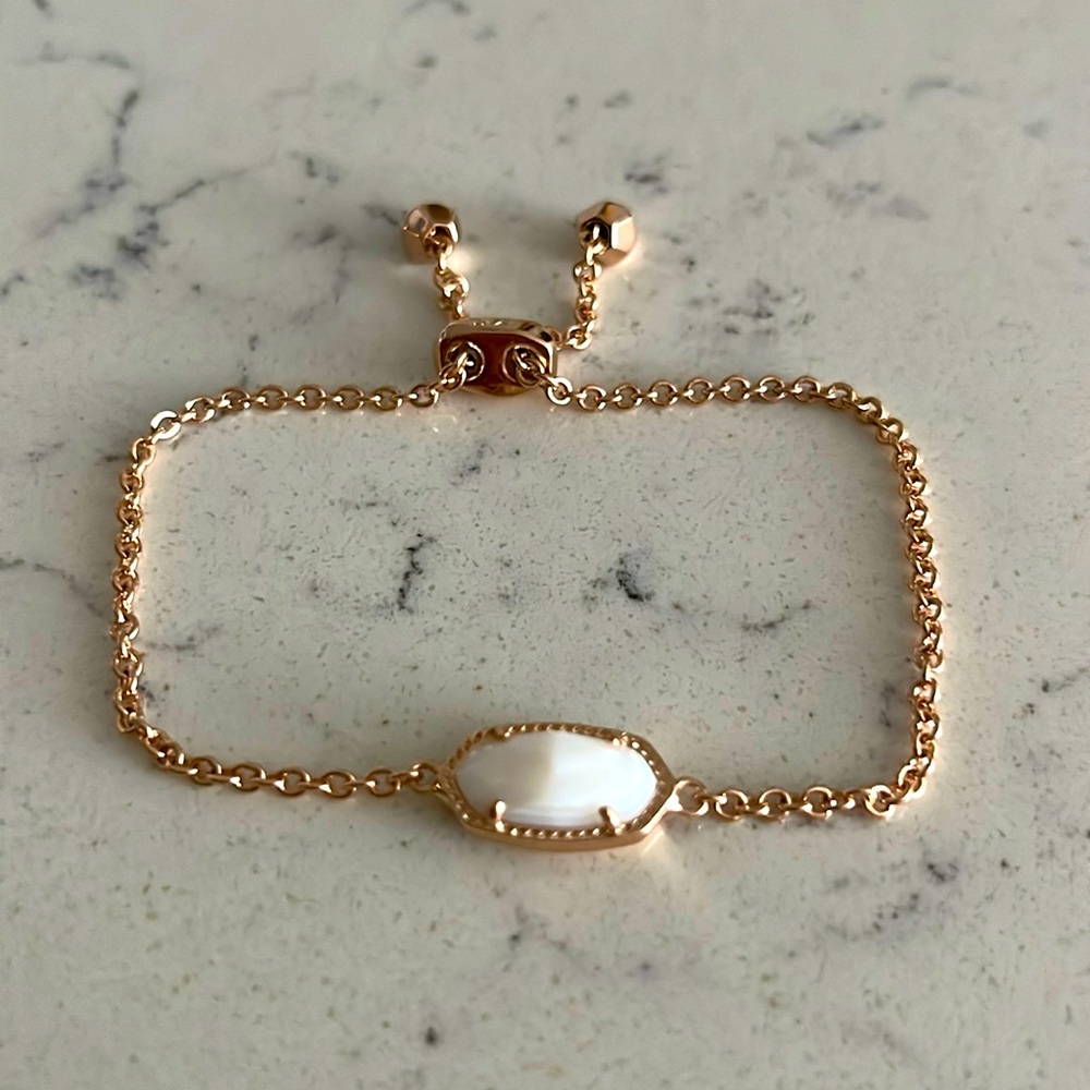 Kendra Scott Elaina Rose Gold Adjustable Chain Bracelet
